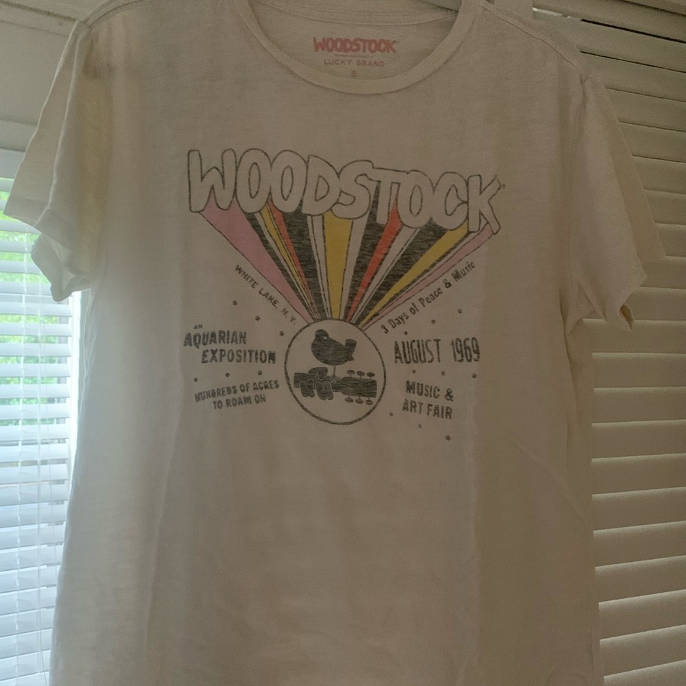Lucky Brand Woodstock Tee in Cream